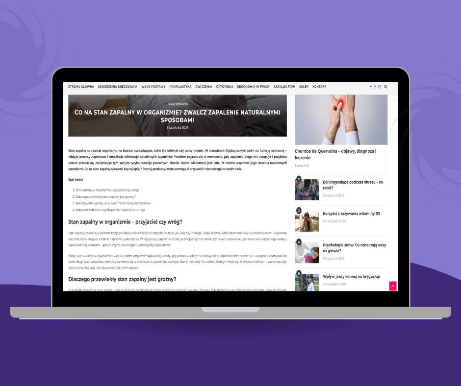 Artykuł sponsorowany dla producenta suplementu diety