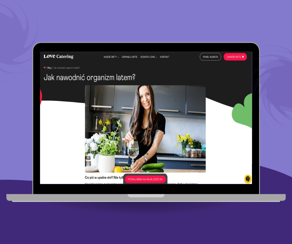 Treści blogowe dla cateringu dietetycznego