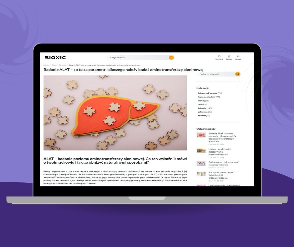Treści na bloga dla sklepu z suplementami diety