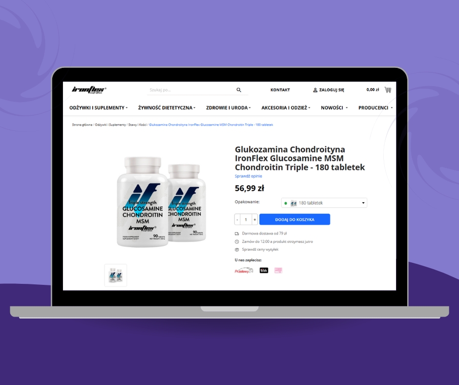 Copywriting produktowy dla producenta suplementów diety