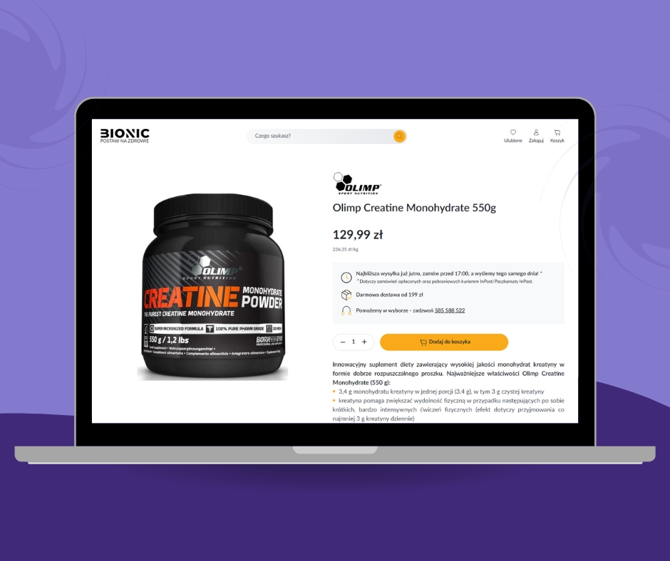 Opisy produktów dla sklepu z suplementami diety